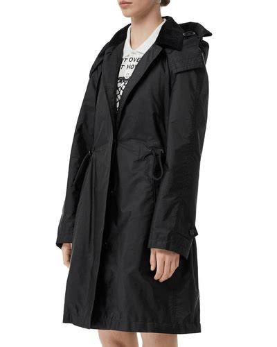 burberry taffeta corduroy collar rain coat|Burberry taffeta kensington.